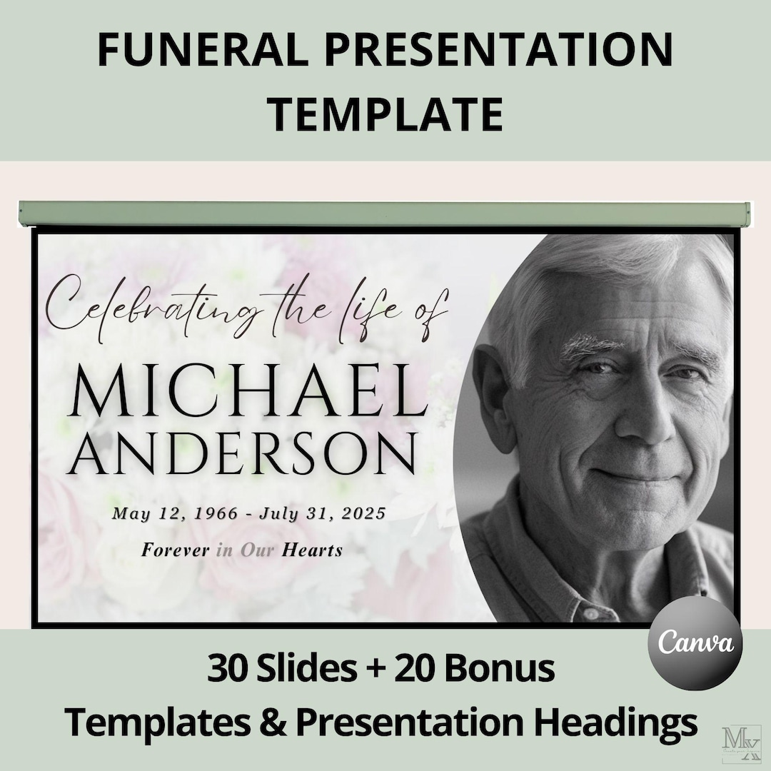 Funeral Presentation Template, Memorial Video Funeral Slideshow ...