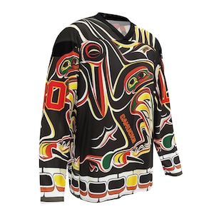 Vancouver Canucks  inspired design hockey fan jersey