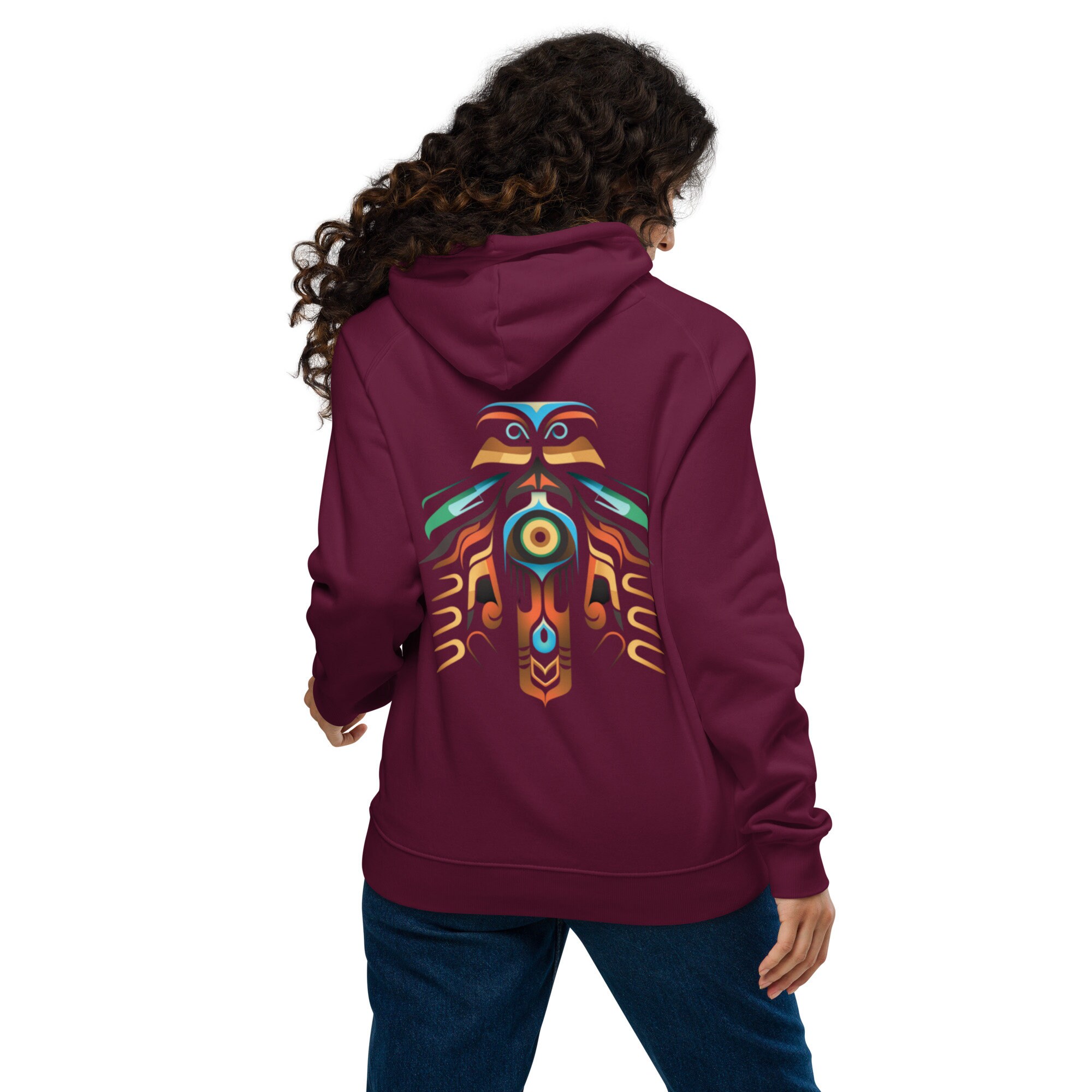 Woman's the owl )zip hoodie, Native art Design, ,Northwest Coast ,, Indigenous art ,Unique Hoodi