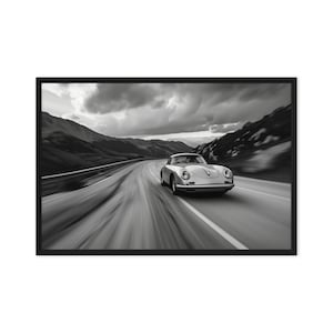 Framed canvas Porsche 356 inspired design  pro Turing Canvas large photo canvas print
