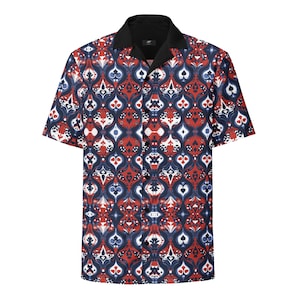 Camisa de botão unissex havaiana para fãs de pôquer Texas Hold'em Poker estrelas do pôquer Las Vegas Casino
