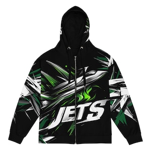 New York Jets fan zip hoodie JETS FOOTBALL  inspired design ,Unique Hoodies, Cool Hoodies, Unique Hoodies Design,