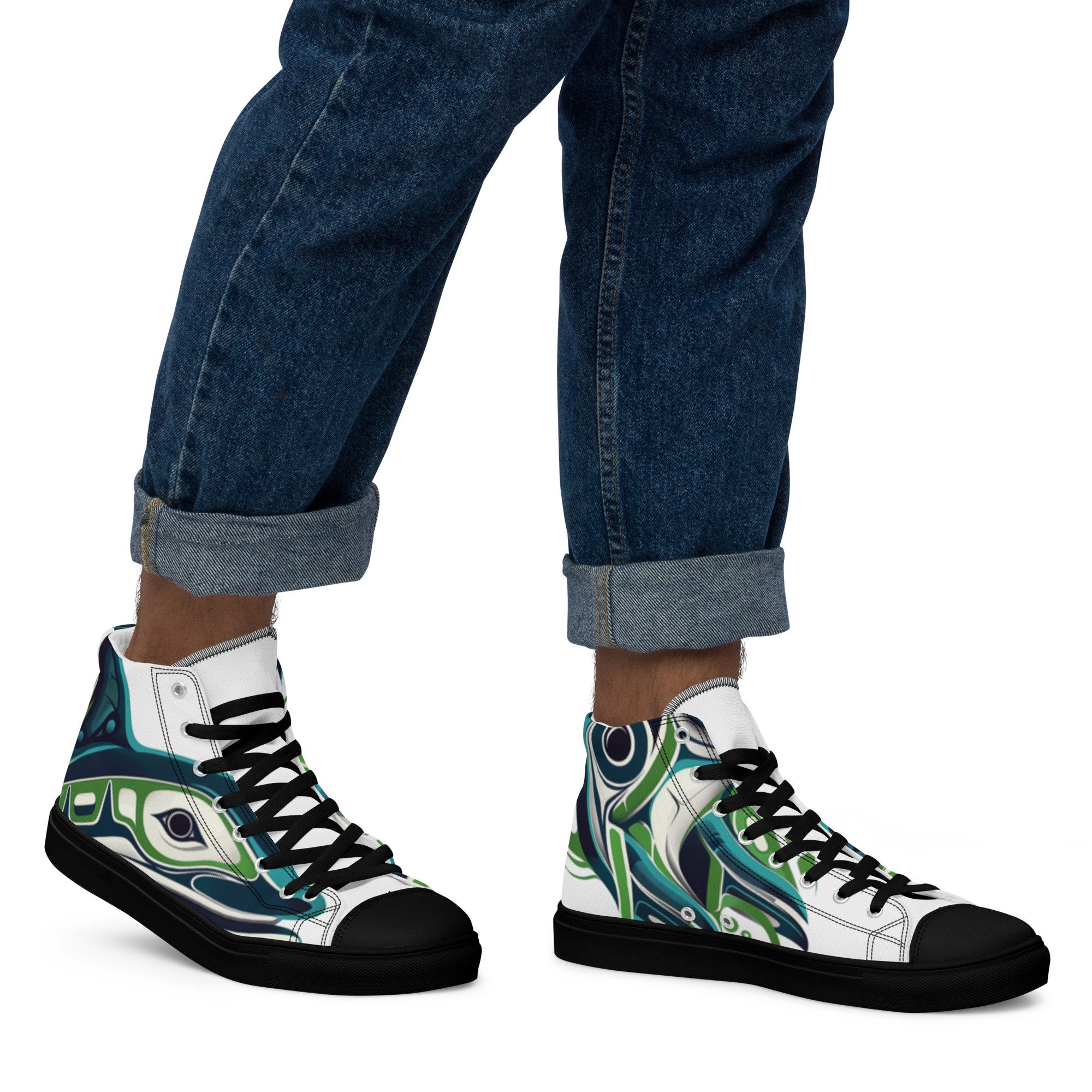 Netherland Flag - Sustainably Made Men’s high top canvas shoes main image 1
