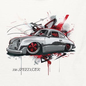 Men&#39;s classic tee 356 Porsche inspired design Speedster Gildan 5000