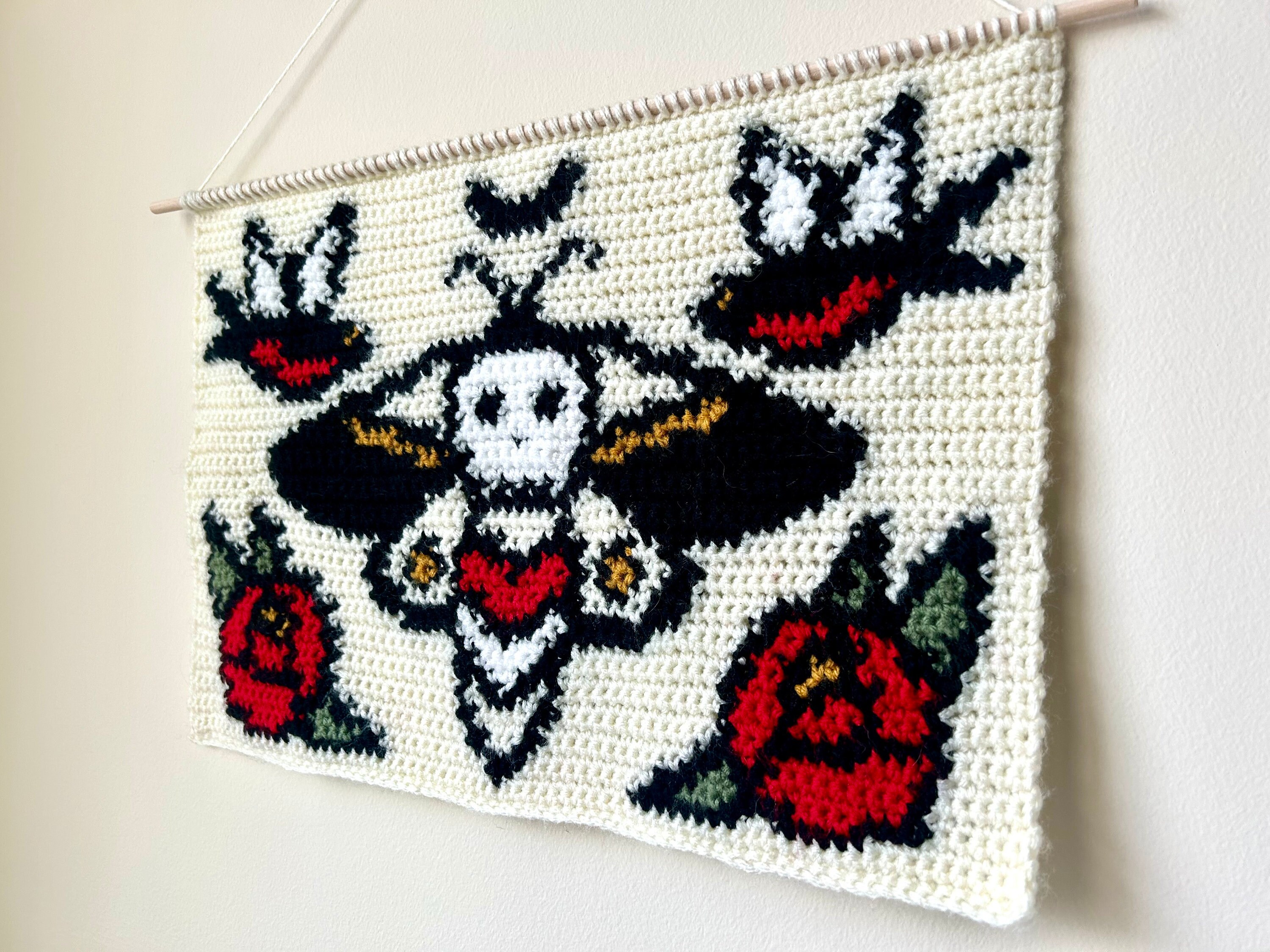 Tattoo Flash Sheet Crochet Tapestry / Wall Hanging PATTERN