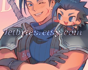 Zack Fair A4/A5 Print Final Fantasy VII, FF7, Crisis Core