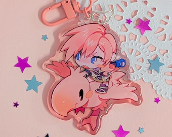 Lightning Acrylic Keychain 2.5", Final Fantasy 13, FFXIII, FF13, Chocobo, Claire Farron