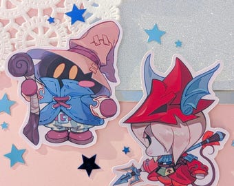 Final Fantasy IX 2" Stickers, FF9, Freya Crescent, Vivi Ornitier