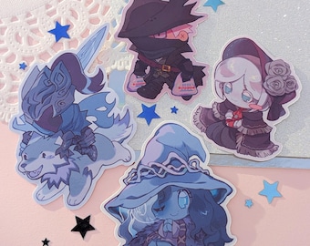 Soulsborne 2" Stickers, Soulslike, Dark Souls, Bloodborne, Elden Ring, Ranni, The Doll, Artorias Sif