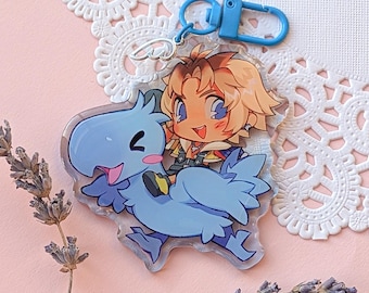 Tidus 2.5" Keychain, FF10 Final Fantasy X Chibi, Chocobo Racing