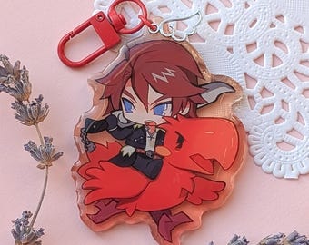 Squall Leonhart 2.5" Keychain, FF8 Final Fantasy VIII Chibi, Chocobo Racing, Ambrosia