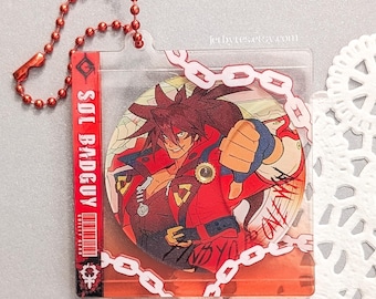 Guilty Gear STRIVE Sol Badguy, Acryl CD Anhänger, Schlüsselanhänger
