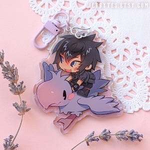 Noctis 2,5"-sleutelhanger, FF15 Final Fantasy XV Chibi, Chocobo Racing, Lucis Caelum