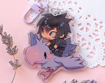 Noctis 2.5" Keychain, FF15 Final Fantasy XV Chibi, Chocobo Racing, Lucis Caelum