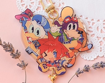 UPDATED Kingdom Hearts 3.5" Acrylic Charm, Trinity Trio, Sora