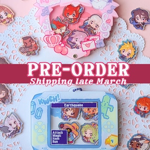 PREORDER Final Fantasy Customisable Shaker Charm, Acrylic Keychain, FF7 FF14 FFVII FFXIV