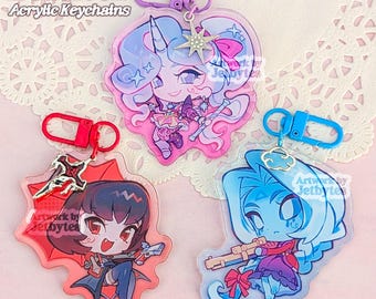 Deadlock Chibi-Schlüsselanhänger 2,5" Mina, Celeste, Vindicta, Acryl-Anhänger