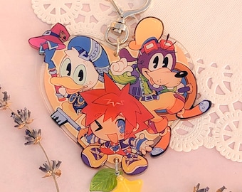 Kingdom Hearts Acryl-Anhänger (8,9 cm), Trinity-Trio, Sora, Paopu-Frucht