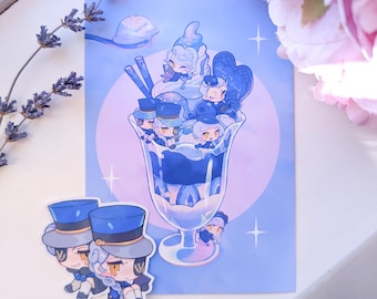 Habitación de terciopelo Persona, postre chibi A6, Caroline, Justine, Lavenza, Elizabeth, Margaret, Theodore
