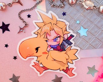Cloud 2" Sticker, Chocobo, Final Fantasy 7, FFVII