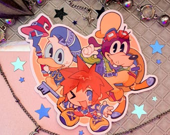 Trinity Trio 3.4" STICKER, Kingdom Hearts, KH, Sora