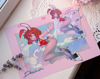 Daicon IV A4/A5 Art Print Poster, Sticker, 80s Anime Girl Nostalgia Retro, Bunny Girl