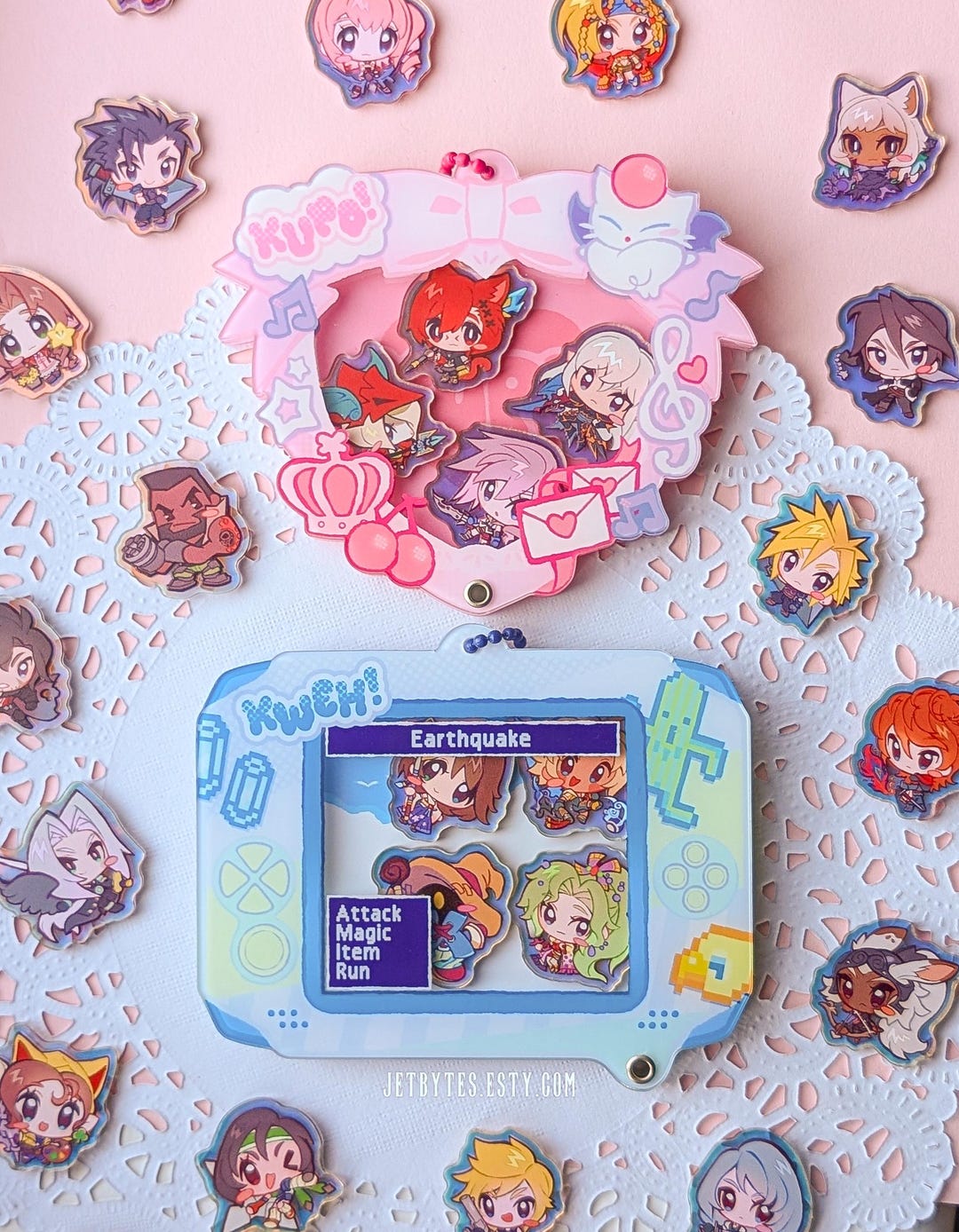 Final Fantasy Customisable Shaker Charm, Acrylic Keychain, FF7 FF14 ...