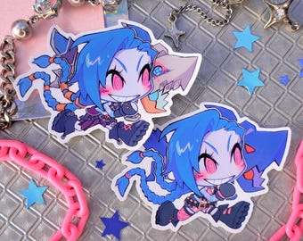 Jinx Sticker 2" League of Legends, Arcane ADC Fishbones