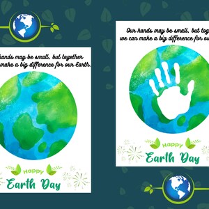 Earth Day Handprint Art, Earth Day Art For Kids , Earth Day Printable, Handprint Craft, Earth Day Activities, Handprint Art Craft