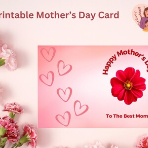 Printable Mother's Day Card, Mothers Day Card Instant Download, Happy Mothers Day Card, Digital Mothers Day Card.