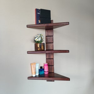 Multi-Tier Corner Shelf, Multi-Functional Shelf. Corner Ladder Shelf, Corner Bookcase, Office Shelf, Wall Coat Rack, Floating Shelf