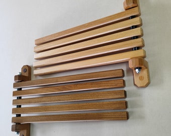 Trouser rack, versatile wooden coat rack, pants rack, Dress and Towel Rack for Bathroom, Wooden Clothes Hanger for Wall, Clothes Hangers