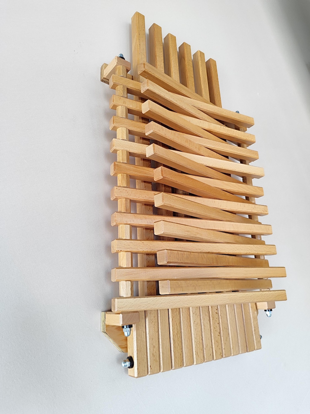 Wall Mounted Wooden Laundry Drying Rack: Foldable Bathroom Organizer - Etsy