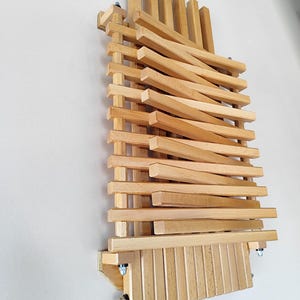Wall Mounted Wooden Laundry Drying Rack: Foldable Bathroom Organizer