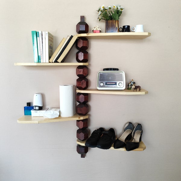 Rotating Bookshelf, Display Shelf, Revolving Shoe Rack, Plant Display Rack, Bathroom Shelf, Kitchen Shelf, Tiered Corner Shelf, Coat Rack