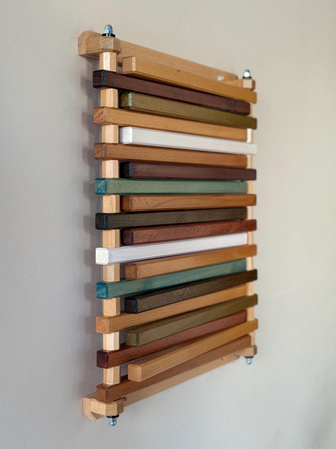 Wall Mounted Wooden Laundry Drying Rack: Foldable Bathroom Organizer - Etsy