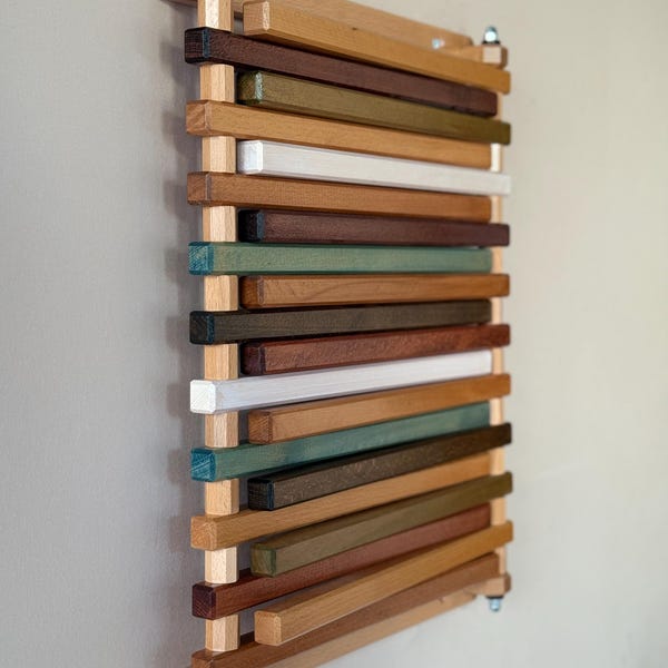 Wall Mounted Wooden Laundry Drying Rack: Foldable Bathroom Organizer