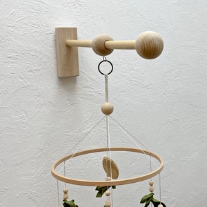 Baby mobile arm attachment Crib arm Mobile wood arm Crib mobile mobile hanger Baby mobile base Crib mobile attachment Baby mobile bracket