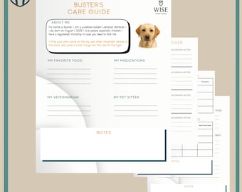 4 Seiteniger druckbarer Planer & Tracker für Hunde und Katzen Besitzer
