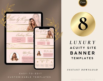 Hair Acuity Scheduling Template, Acuity Scheduling Template Hair Stylist, DIY Website Template, Canva Editable Template, Hair, Nails, Lash