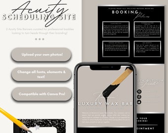 Acuity Scheduling Template, Acuity, Website Banner, Hairstylist , Lash Tech, Nail Tech, Waxer, Esthetician