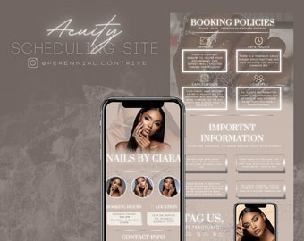 Acuity Scheduling Template Nail Tech, Acuity, Canva Editable Template, Website Banner, Nail Tech, Hairstylist, Lash Tech