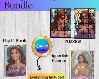 Printable Activity Pack for Girls | Story E-Book, Puzzle & Planner