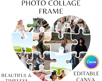 Love Photo Collage Frame | Editable | Template
