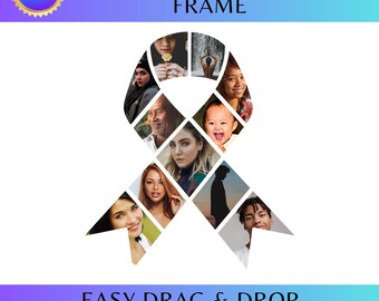 Ribbon Frame Template | Breast Cancer Ribbon Design
