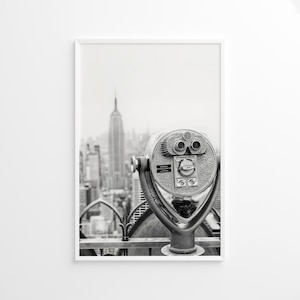 Impresión de Nueva York, Empire State Building, impresión vintage, impresión fotográfica, impresión fotográfica en blanco y negro, impresión de estilo de vida, impresión fotográfica con calidad de museo