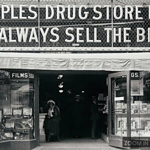 Vintage Pharmacy and Drug Store, Washington 20s, Vintage Print, Photography Print, Black White Photo Print, Museum Quality Photo Print image 4