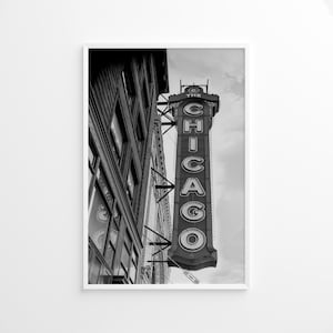 Chicago Wall Art, cartello, poster retrò di Chicago, stampa vintage, stampa fotografica, stampa fotografica in bianco e nero, stampa fotografica di qualità museale