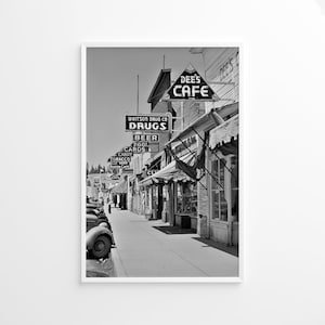 Idaho Street Scene 1940s, Vintage Print, Photography Print, Black White Photo Print, Lifestyle Print, Museum Quality Photo Print