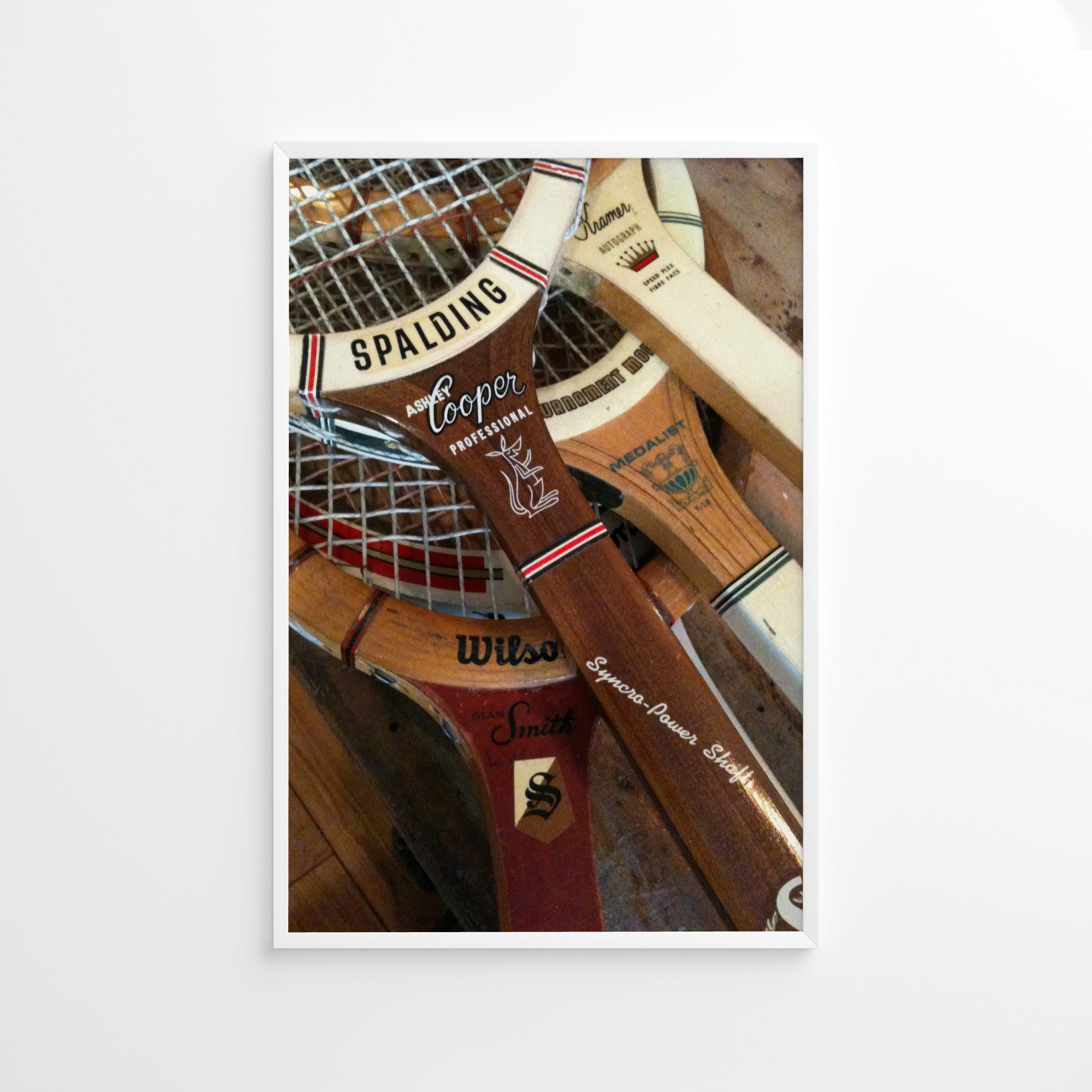 Raquette de tennis vintage Wilson en bois – années 70